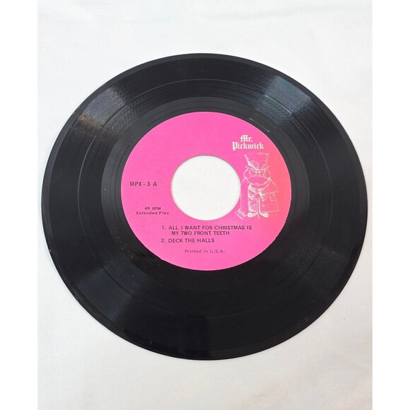 ALL I WANT FOR CHRISTMAS Mr. Pickwick Record Vintage 45RPM EP Record - Picture 3 of 4